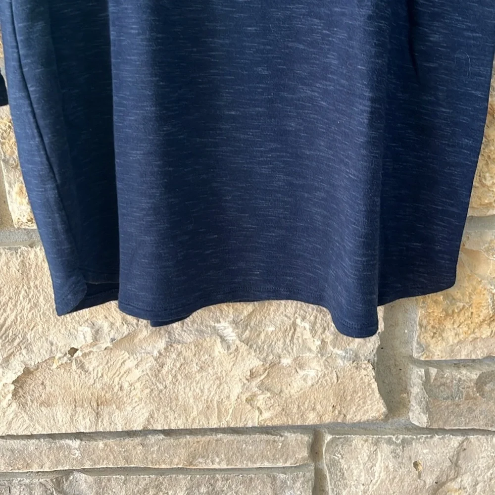 Abercrombie & Fitch Heathered Navy Turtleneck Tunic Top Size Small - Picture 4 of 12